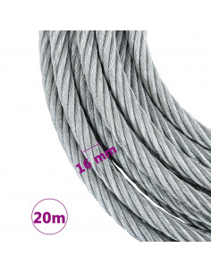 Cavo a Fune Metallica 3200 kg 20 m