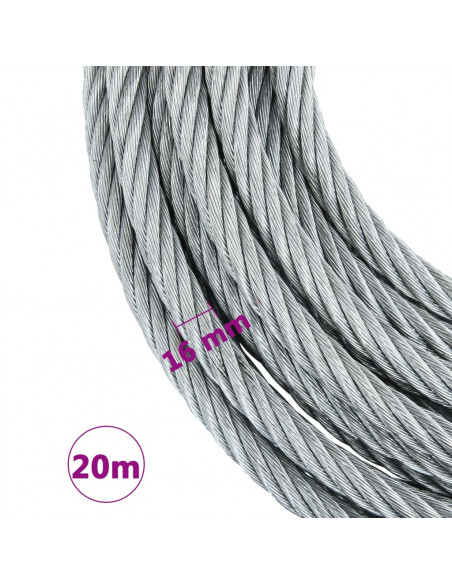 Cavo a Fune Metallica 3200 kg 20 m