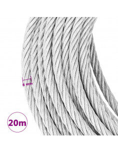 Cavo a Fune Metallica 800 kg 20 m