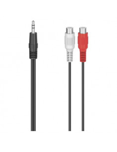 Cavo adattatore Hama 00205185 Audio Mini Jack Rca Nero Nero