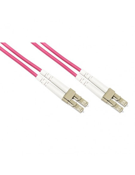 CAVO FIBRA OTTICA LC A LC MULTIMODE DUPLEX OM4 50/125 MT.3