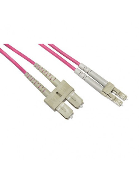 CAVO FIBRA OTTICA LC A SC MULTIMODE DUPLEX OM4 50/125 MT.2