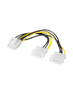 CAVO INTERNO LINK ALIMENTAZIONE PCI EXPRESS 8 POLI TO 2 X MOLEX 5,25" (ADATTATORE PER VGA) - E10058