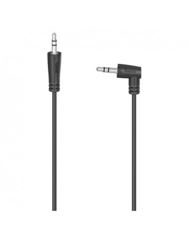 Cavo Jack 3.5 Hama 00200723 Plug 90 Black Black