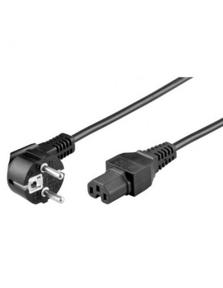 CAVO LINK ALIMENTAZIONE SCHUKO 90° - C15 FEMMINA,1,8MT, PER TEMPERATURE ELEVATE, NERO, LKC1518