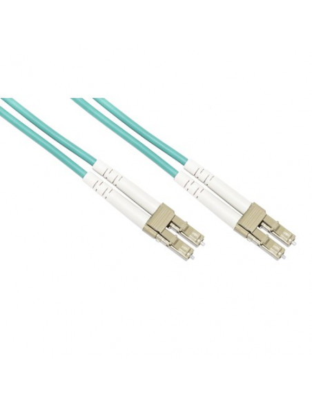 CAVO LINK FIBRA OTTICA LC A LC MULTIMODE DUPLEX HALOGEENFREE LSZH CLASSE OM3 50/125 1mt