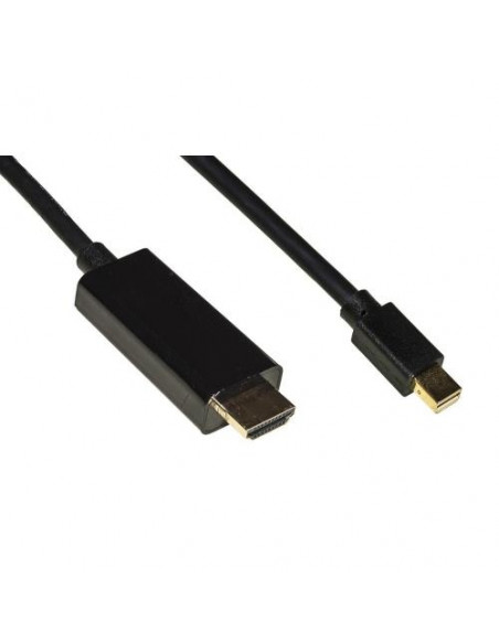 CAVO LINK MINI DISPLAYPORT 1.4 TO HDMI 2.0, M/M, 3MT, CONTATTI DORATI 4KX2K 60HZ 18GBPS, NERO, LKMDPH1423