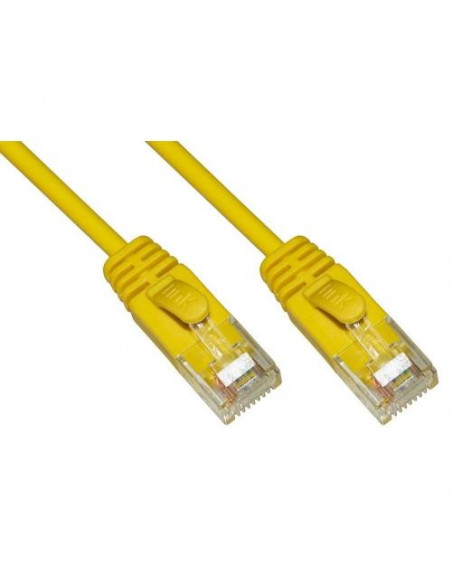CAVO RETE CATEGORIA 6 NON SCHERMATO UTP COLORE GIALLO HALOGENFREE MT 1 SLIM