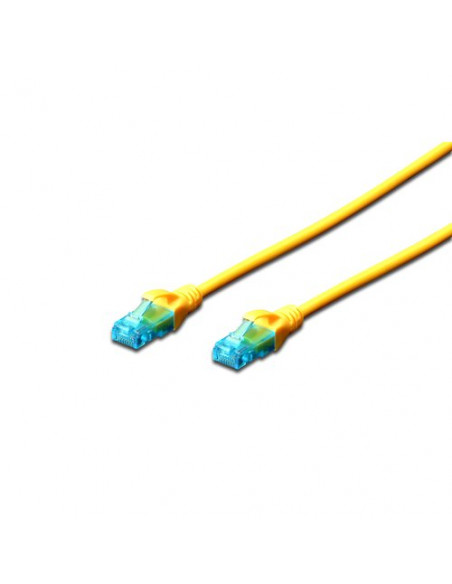 CAVO RETE UTP CAT. 5E NON SCHERMATO - LUNGHEZZA MT. 2 - COLORE GIALLO