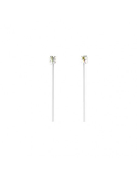 Cavo telefonico Hama 00201133 Plug 6P 4C Bianco Bianco