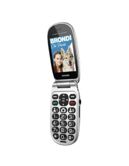 CELLULARE BRONDI AMICO COMFORT DUAL SIM BLACK RUBBER ITALIA