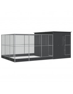 Voliera con Estensione Argento 497x303x216 cm in Acciaio 2