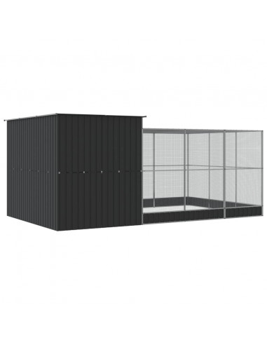 Voliera con Estensione Argento 497x303x216 cm in Acciaio