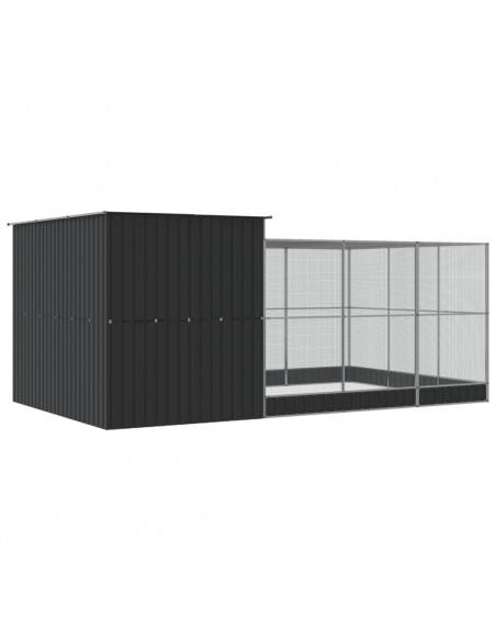 Voliera con Estensione Argento 497x303x216 cm in Acciaio
