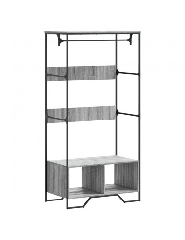 Armadio Grigio Sonoma 90x50x180 cm in Truciolato