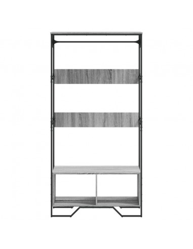 Armadio Grigio Sonoma 90x50x180 cm in Truciolato