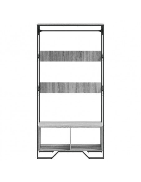 Armadio Grigio Sonoma 90x50x180 cm in Truciolato