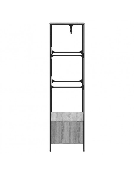 Armadio Grigio Sonoma 90x50x180 cm in Truciolato
