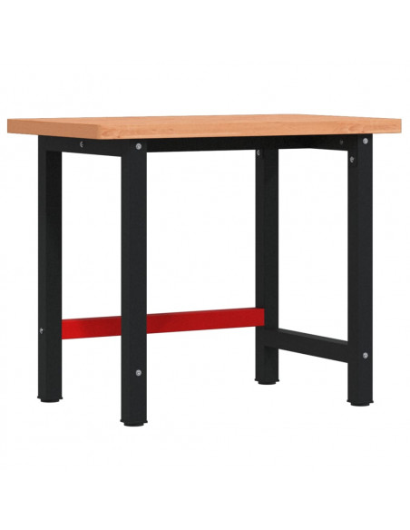Banco Lavoro 100x60x83 cm Legno Massello Faggio Rettangolare