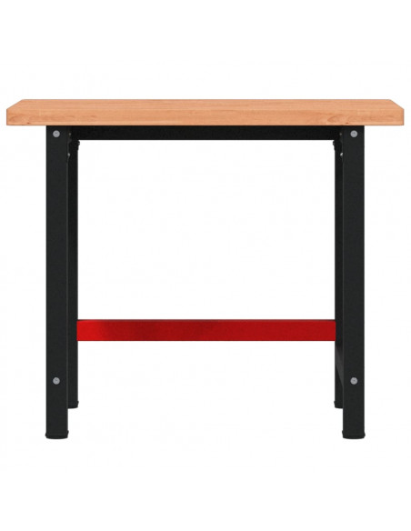 Banco Lavoro 100x60x83 cm Legno Massello Faggio Rettangolare