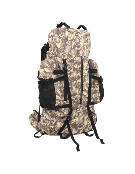 Zaino da Trekking Cammello Mimetico 100 L in Tessuto Oxford
