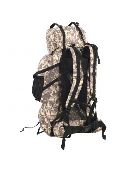 Zaino da Trekking Cammello Mimetico 100 L in Tessuto Oxford