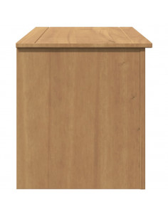 Cesta con Coperchio Panama 79x42x46 cm Legno Massello di Pino