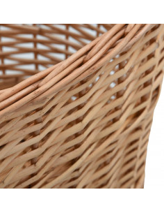 Cesta per Legna con Maniglie 58x42x29cm Salice Naturale