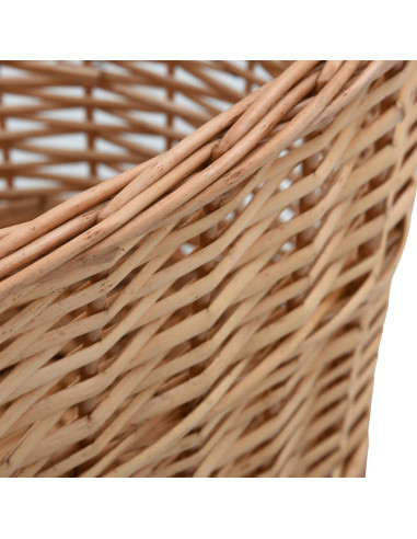 Cesta per Legna con Maniglie 58x42x29cm Salice Naturale