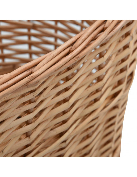 Cesta per Legna con Maniglie 58x42x29cm Salice Naturale