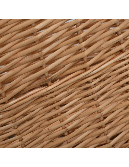 Cesta per Legna con Maniglie 78x54x34cm Salice Naturale