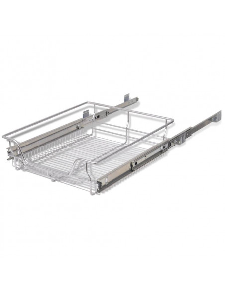 Cestelli a Rete Estraibili 2 pz 500 mm Argentati