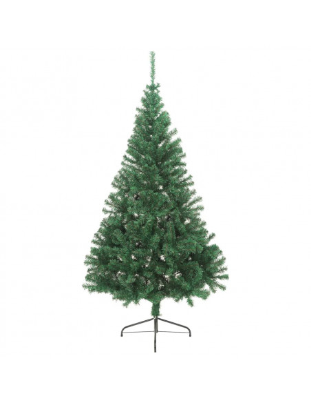 Albero di Natale Artificiale Metà con Supporto Verde 180 cm PVC