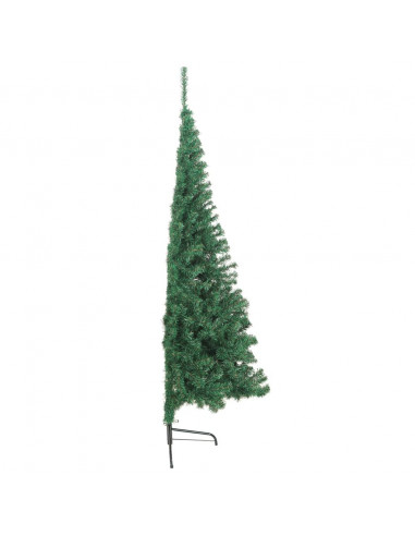 Albero di Natale Artificiale Metà con Supporto Verde 180 cm PVC