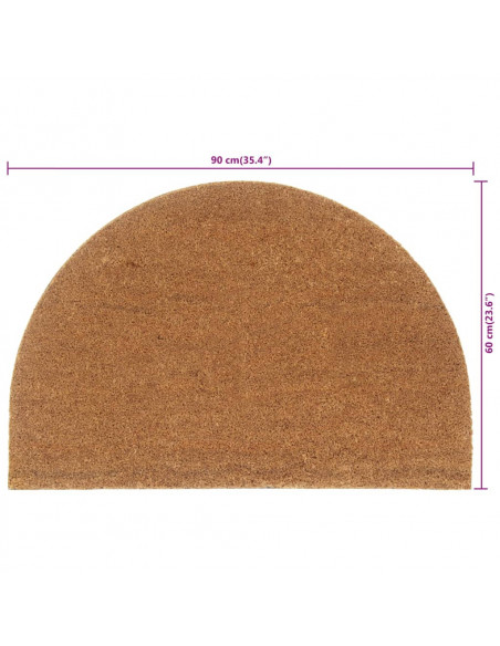 Zerbino Naturale Mezzo Rotondo 60x90 cm Fibra di Cocco