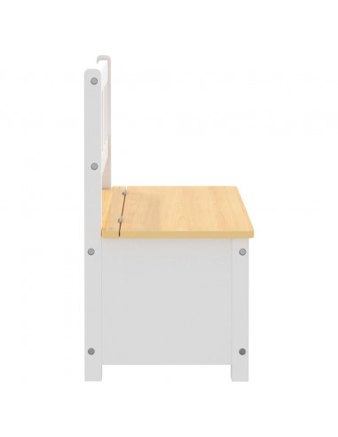 Cassapanca per Bambini Bianca e Beige 60x30x55 cm in MDF