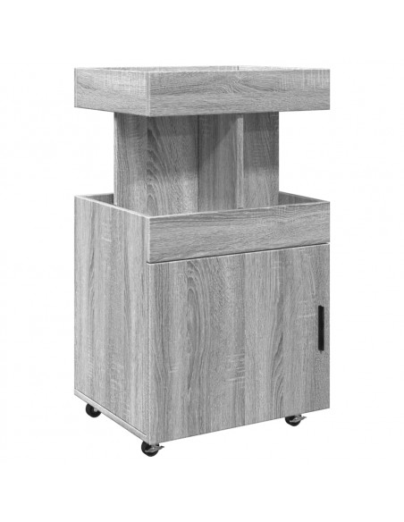 Carrello Bar Grigio Sonoma 50x41x89 cm in Legno Multistrato