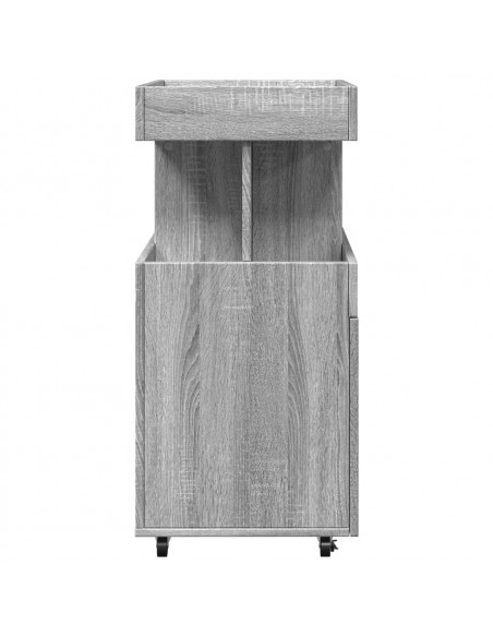 Carrello Bar Grigio Sonoma 50x41x89 cm in Legno Multistrato