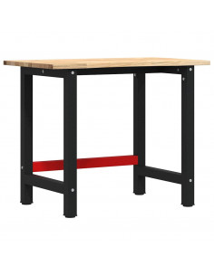 Banco Lavoro 100x60x81,5 cm Legno Massello Rovere 2