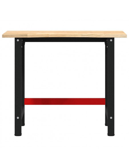 Banco Lavoro 100x60x81,5 cm Legno Massello Rovere