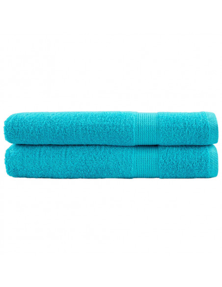 Asciugamani Premium 2pz Turchesi 100x200cm 600 g/m² 100% Cotone