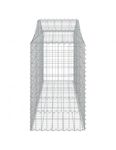 Cesti Gabbioni ad Arco 20 pz 200x50x80/100 cm Ferro Zincato