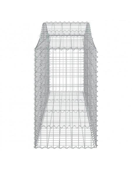 Cesti Gabbioni ad Arco 20 pz 200x50x80/100 cm Ferro Zincato