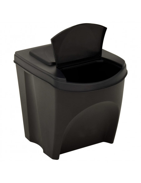 Cestini per Rifiuti Impilabili 4 pz Antracite 100 L