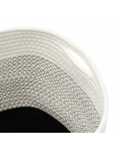 Cestini Portaoggetti 2pz Bianco e Nero in Cotone
