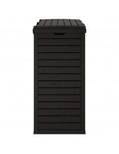 Cestino per Rifiuti da Esterno Nero 78x41x86 cm Polipropilene