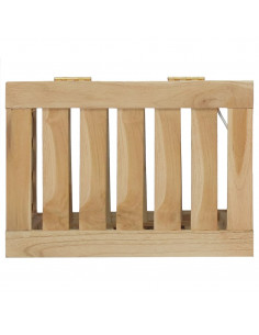 Cesto del Bucato 35x25x60 cm in Legno Massello di Teak