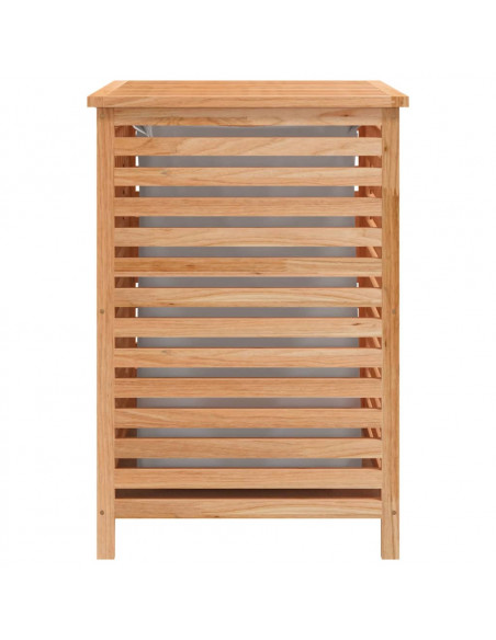 Cesto del Bucato 45x45x65 cm Legno Massello di Noce