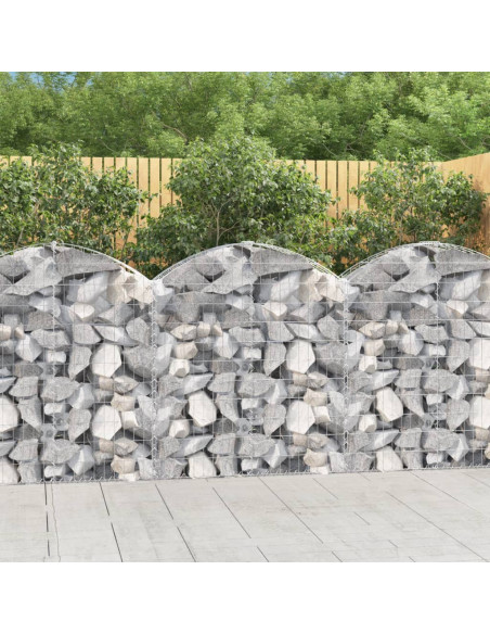 Cesto Gabbione ad Arco 100x30x100/120 cm Ferro Zincato