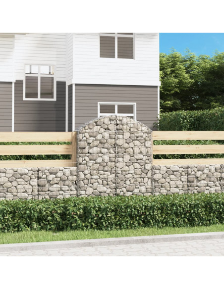 Cesto Gabbione ad Arco 100x30x120/140 cm Ferro Zincato